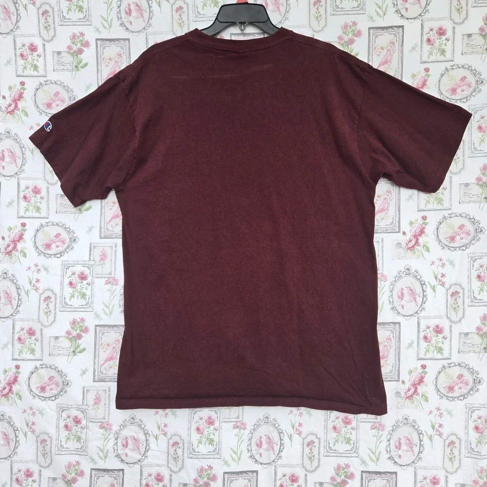 Champion Harvard Kennedy School T-Shirt Mens XL Maroon Crimson College Crest Tee - Picture 6 of 8